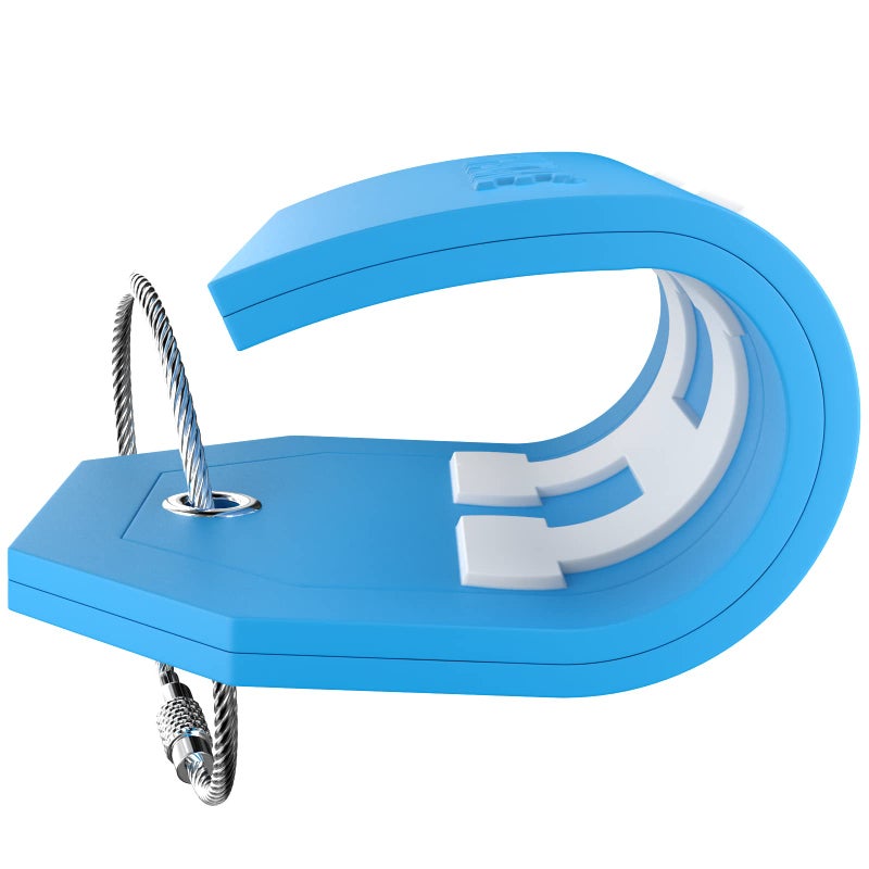 Shacke Initial Luggage Tag with Full Privacy Cover and Stainless Steel Loop - Aqua Teal (Letter H) - Image 4